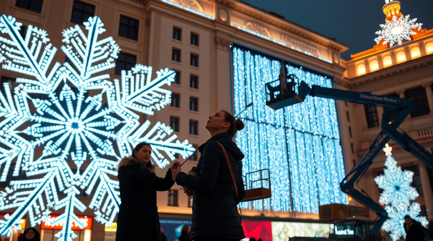 Искусство оживленных световых занавесов